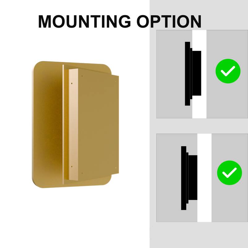 20x30 Inch Recessed Metal Framed Medicine Cabinet