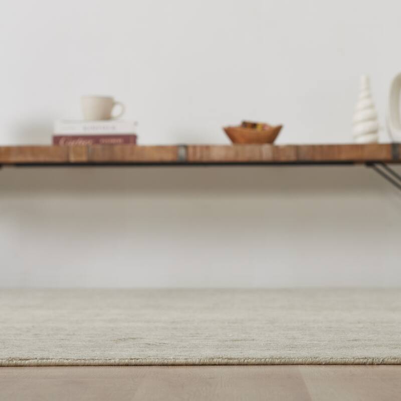 Minimalist Solid Wool Area Rug