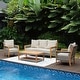 preview thumbnail 2 of 24, Cambridge Casual Nassau 4-Piece Teak Wood Outdoor Conversation Set