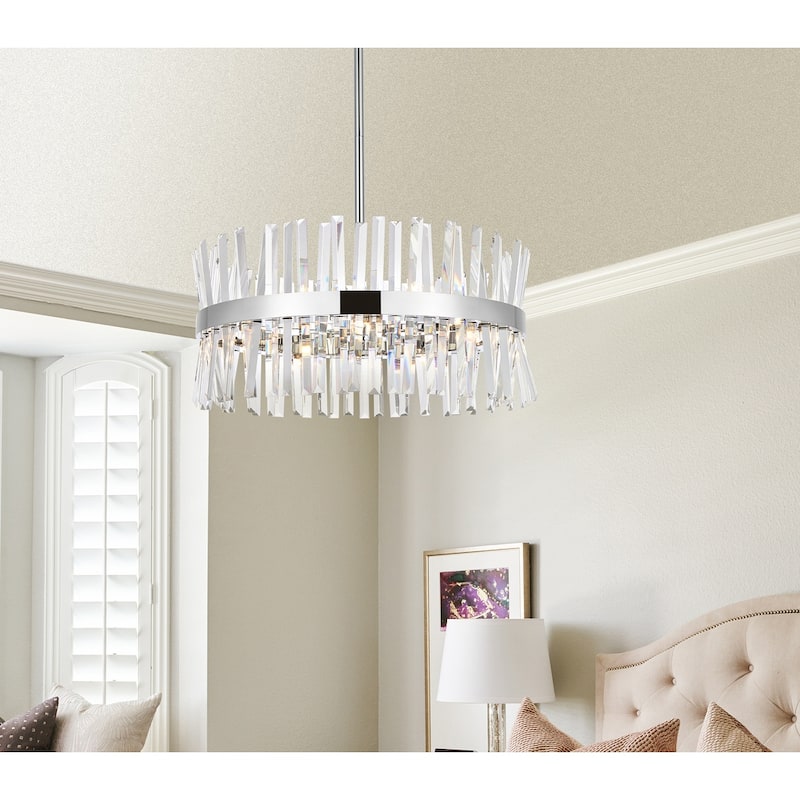 Indigo Home 25 inch crystal round pendant light
