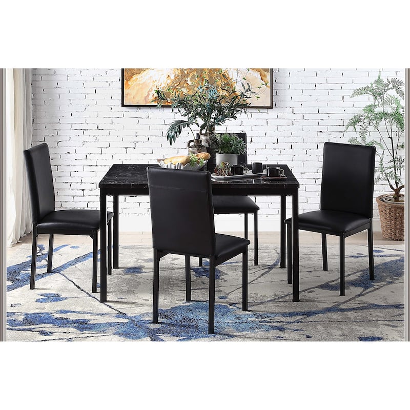 Set of 4 Dining Chairs Black,only chairs