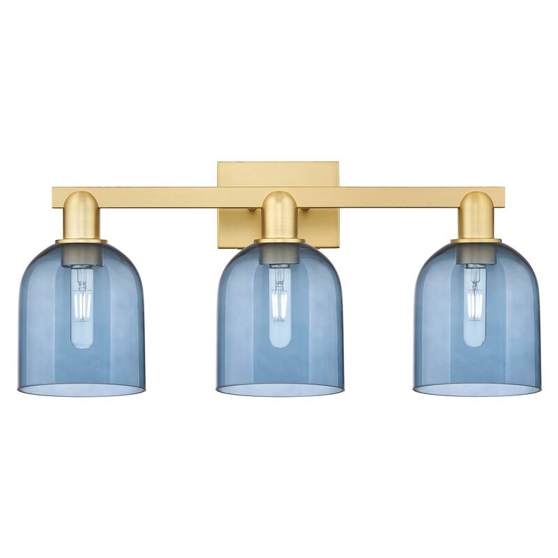 Innovations Lighting Endless Possibilities Arcadia - Bella - 3 Light 25" Bath Vanity Light - Blue/Satin Gold