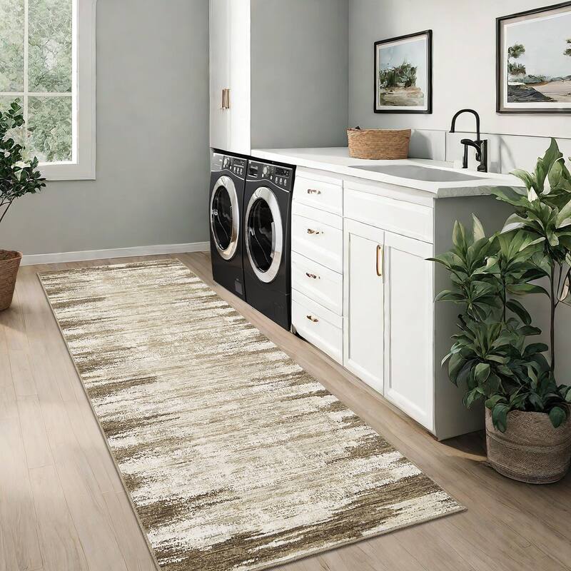 Washable Area Rugs for Living Room Modern Abstract Rug Non Slip Non Shedding Stain Resistant Carpet