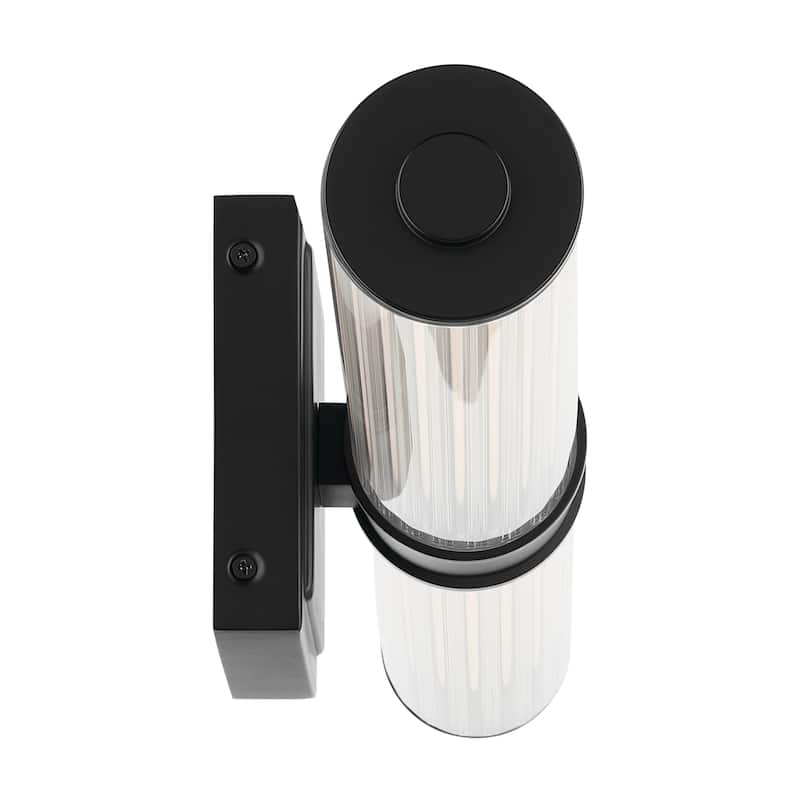 Kichler Lighting Laurene 26.5" Linear Bath Bar Medium LED with Clear Fluted Glass in Black