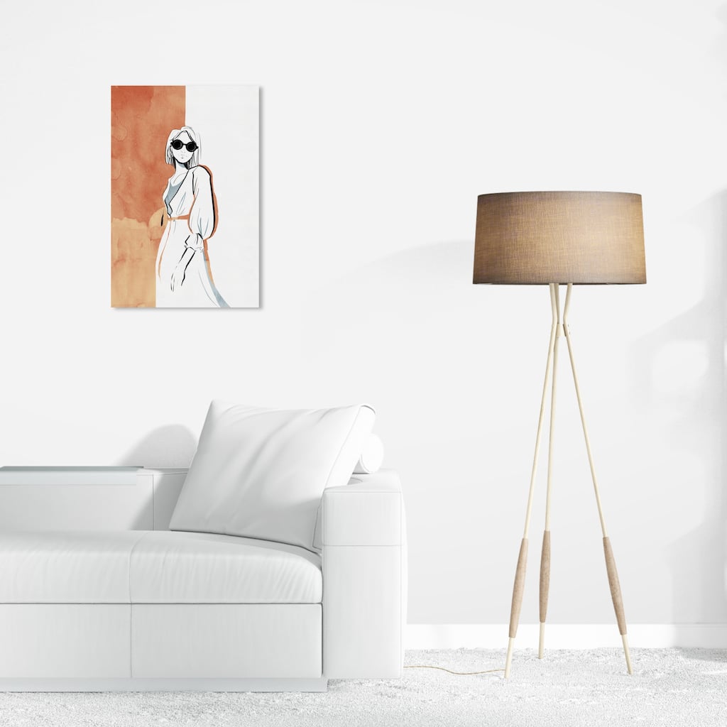 Wynwood Studio Canvas Fashion and Glam Breezes Orange and Peach Glam Wall Art Canvas Print