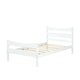 preview thumbnail 1 of 1, Twin size Farmhouse Style Pine Wood Platform Bed Frame in White White