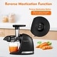 preview thumbnail 4 of 6, AMZCHEF Slow Cold Press Juicer with Reverse Function, Masticating Juicer with 2 Cups & Brush, 150W, 90-110 RPM