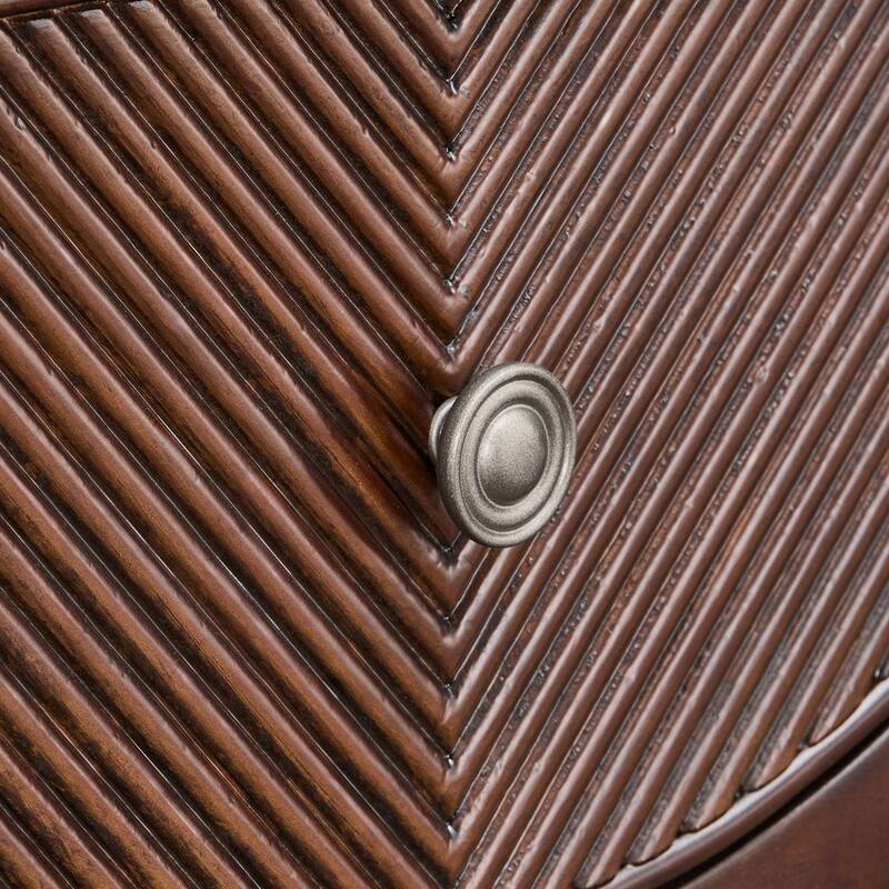 52 Inch Fluted Wood Console Table with 3 Drawers and Solid Wood Legs for Living Room Entryway Decor