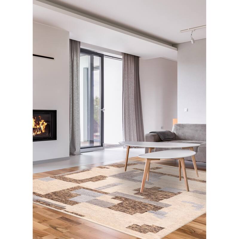 ECARPETGALLERY Hand-knotted Tangier Ivory Wool Rug - 8'0 x 10'2