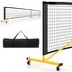 preview thumbnail 1 of 7, Black, Yellow Metal Portable Pickleball Net with Wheels and Carry Bag - 22 ft. x 24" x 36" (L x W x H) Black-Yellow