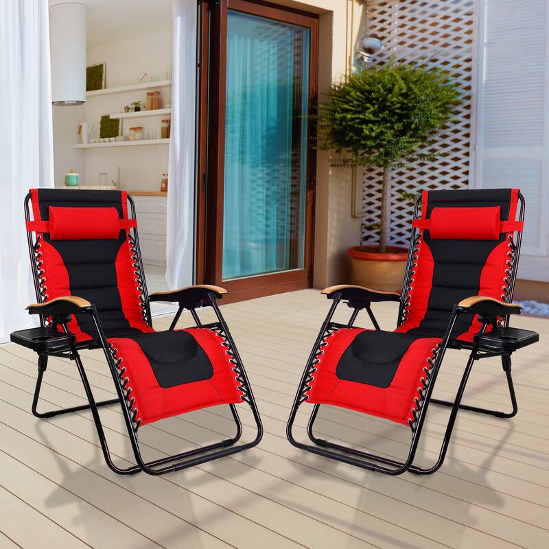 2-piece Padded Oversize XL Padded Zero Gravity Chair