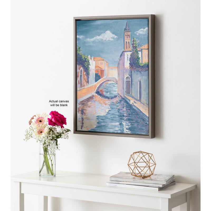Kate and Laurel Sylvie Blank Framed Canvas