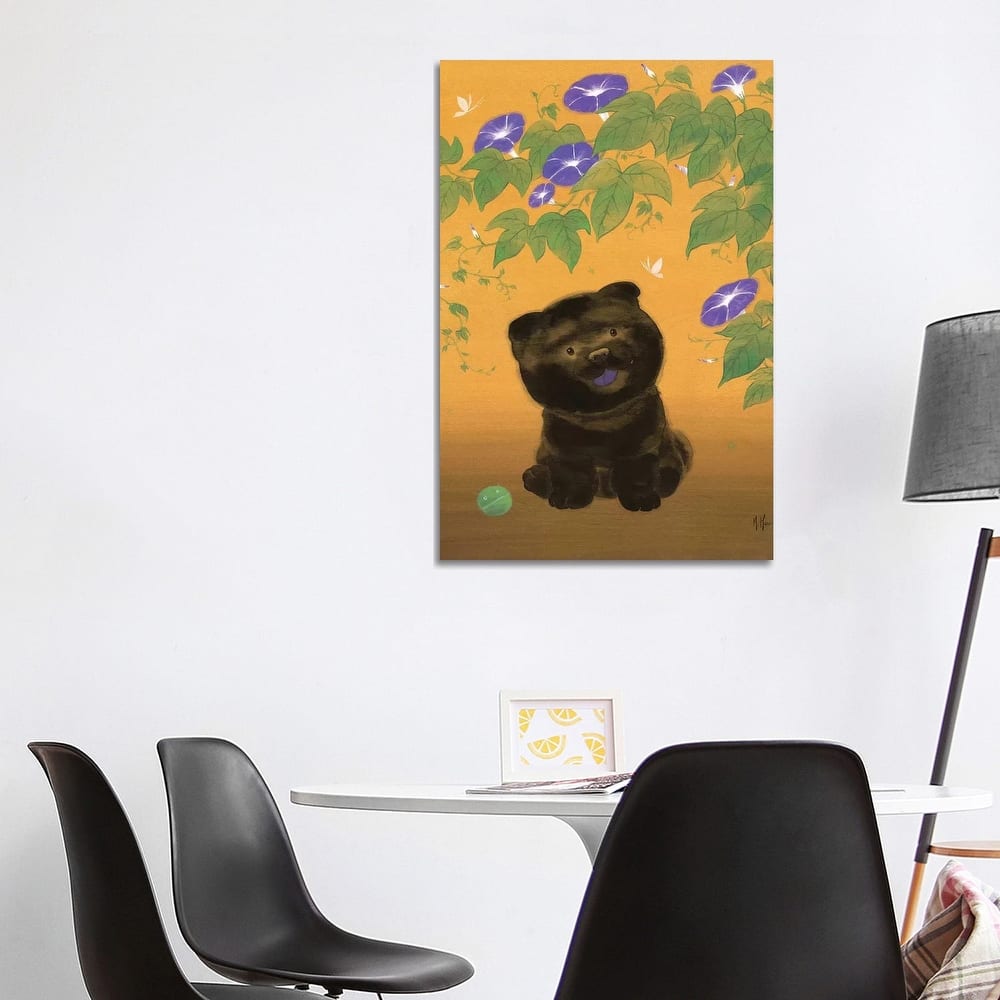iCanvas "Chow and Morning Glories" by Martin Hsu Canvas Print