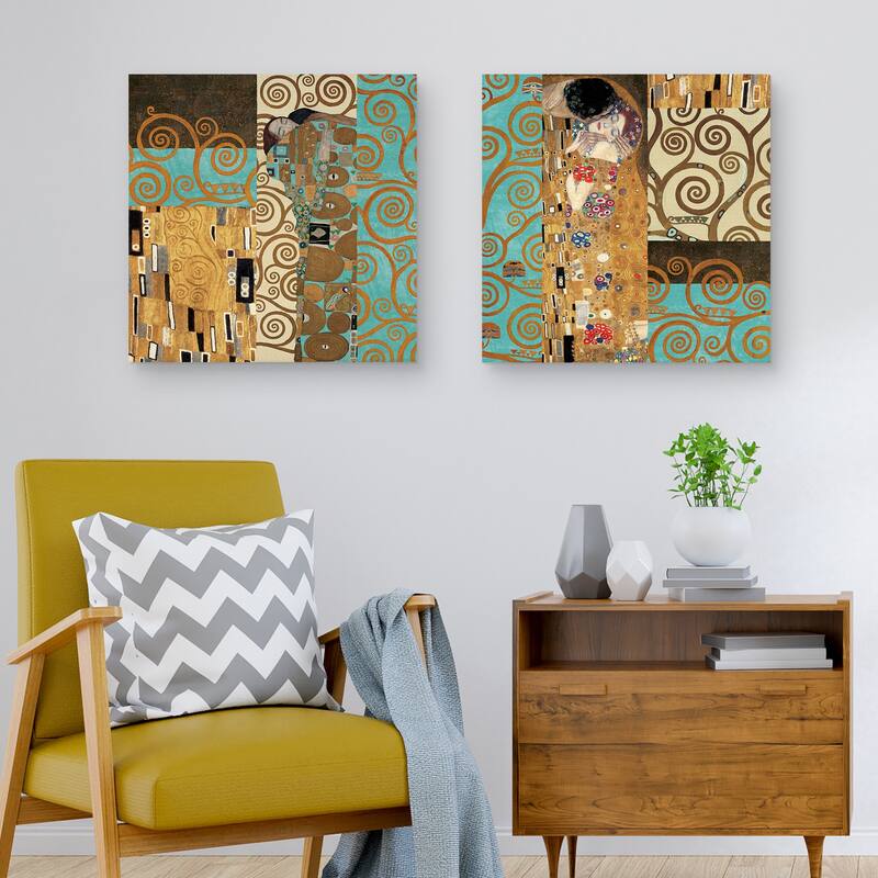 Klimt III 150 Anniversary & Klilmt IV 150 Anniversary by Maret Hensick Canvas Art Prints