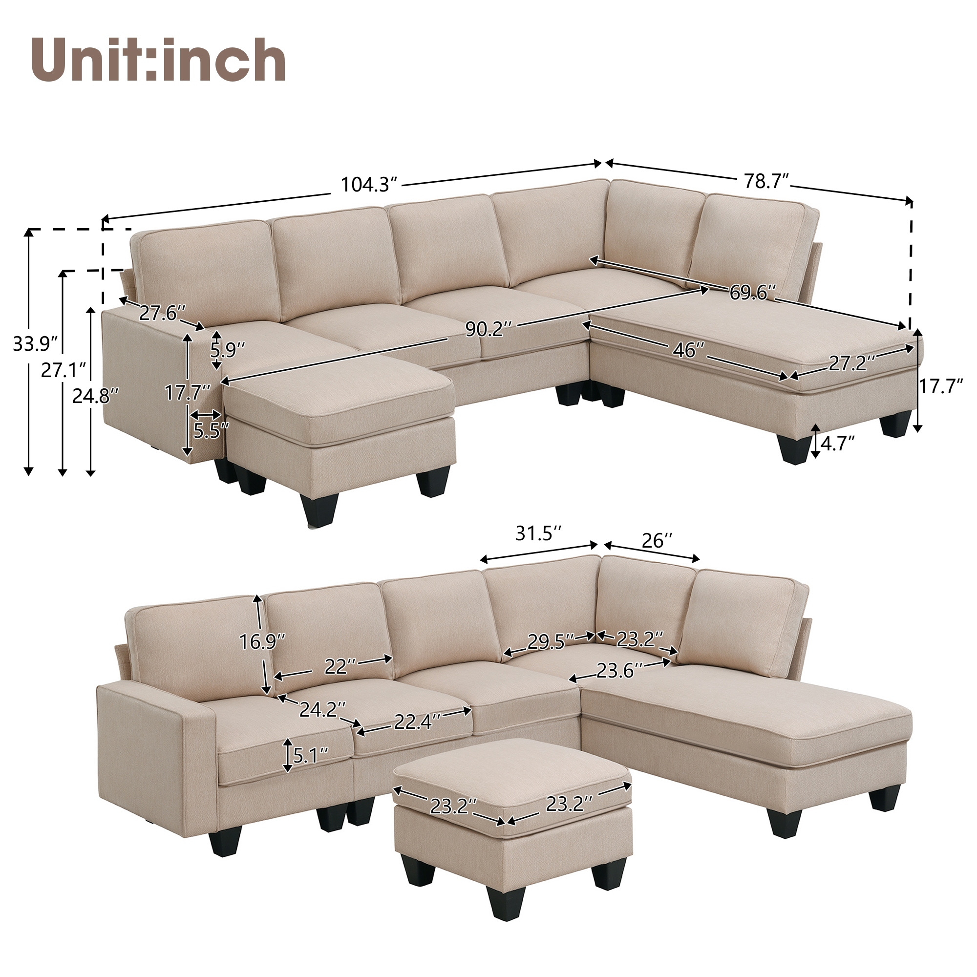 7 seater hotsell sofa l shape