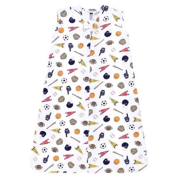 slide 1 of 1, Hudson Baby Infant Boy Cotton Sleeveless Wearable Sleeping Bag, Sack, Blanket, Sports Fan 0-6 Months - Sports Fan