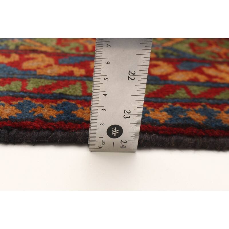 ECARPETGALLERY Hand-knotted Afghan Dark Blue Wool Rug - 4'10 x 6'6