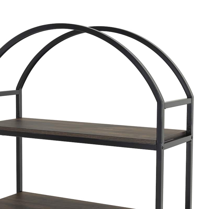 Nathan James Haven 5-Shelf Etagere Bookshelf with Arch Top