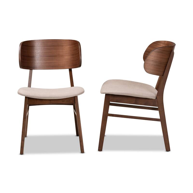 Alston Mid-Century Modern Wood Dining Chair Set (2PCs)