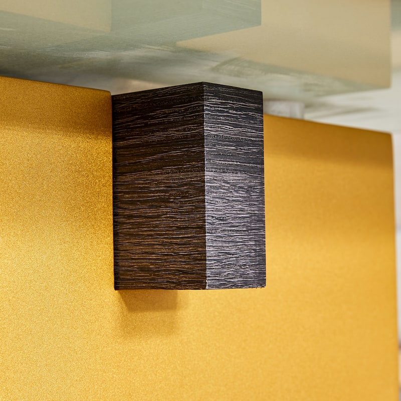 Modern minimalist Tempered glass with sticker desktop coffee table and dining table, paired with golden MDF decorative