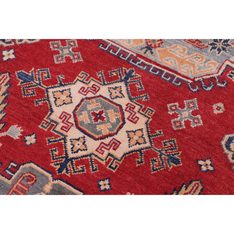 Rustic Kazak Max Red/Natural Wool Rug - 9'0'' x 12'0''