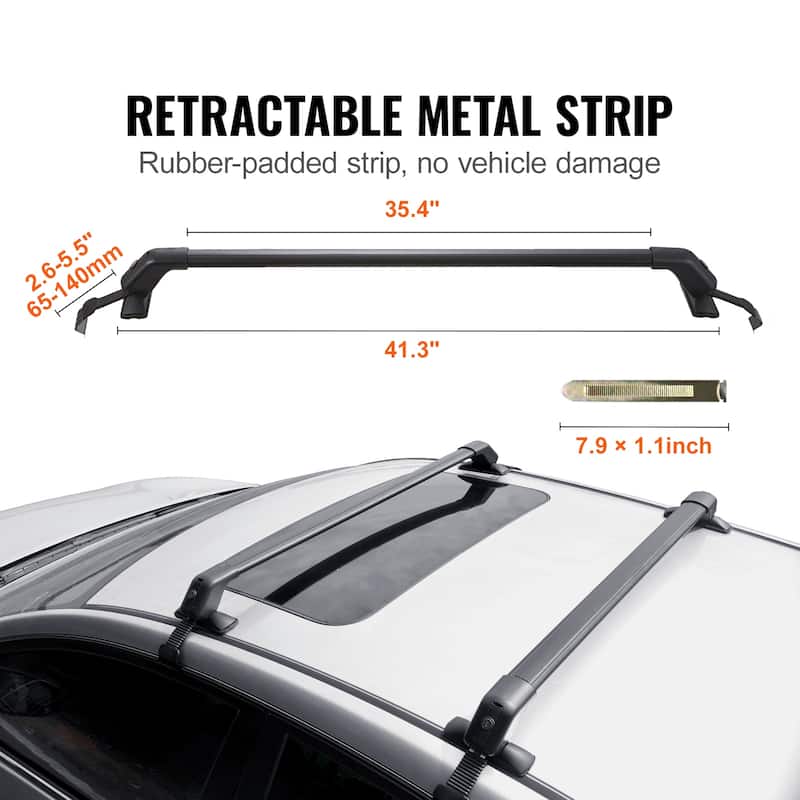 Universal Roof Rack Cross Bars, Aluminum Roof Rack Crossbars, for SUVs, Sedans, and Vans