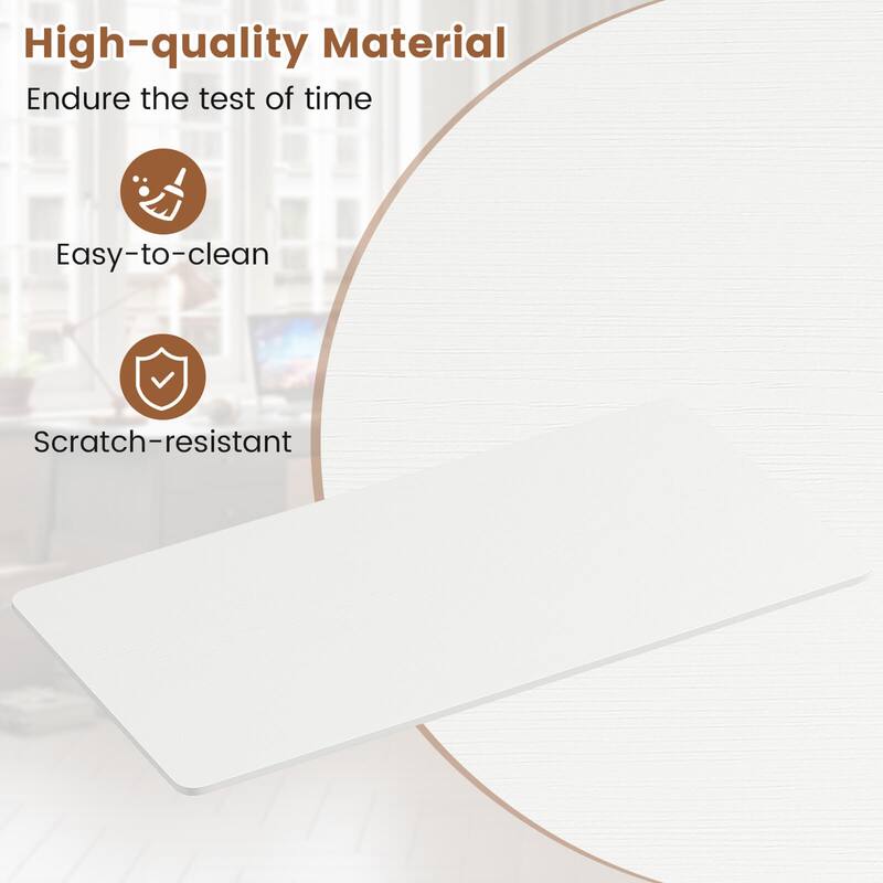 Costway 48” x 24” Whole Piece Table Top with Safe Rounded Corners for