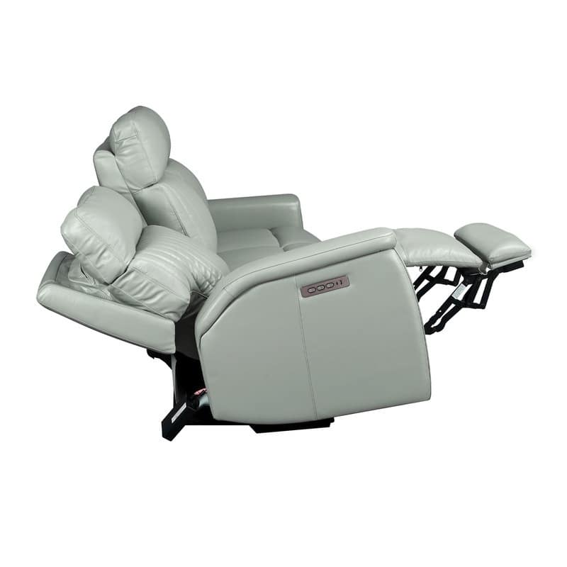 Genuine Leather Zero Gravity Power Reclining Sofa with Headrest, Lumbar & USB, Living Room Set