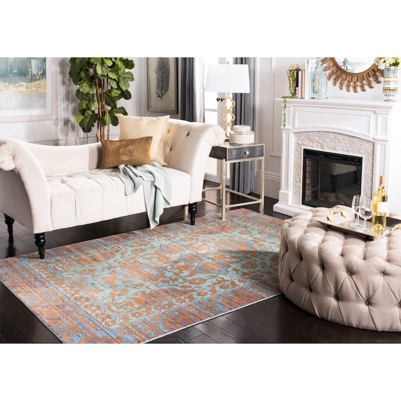 SAFAVIEH Valencia Kanika Distressed Vintage Boho Oriental Polyester Rug