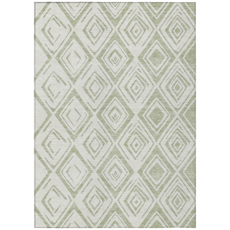 HomeRoots Geometric Transitional Rectangle Outdoor Rug
