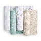 preview thumbnail 3 of 3, aden + anais essentials cotton muslin swaddle blanket 4 pack giraffe safari