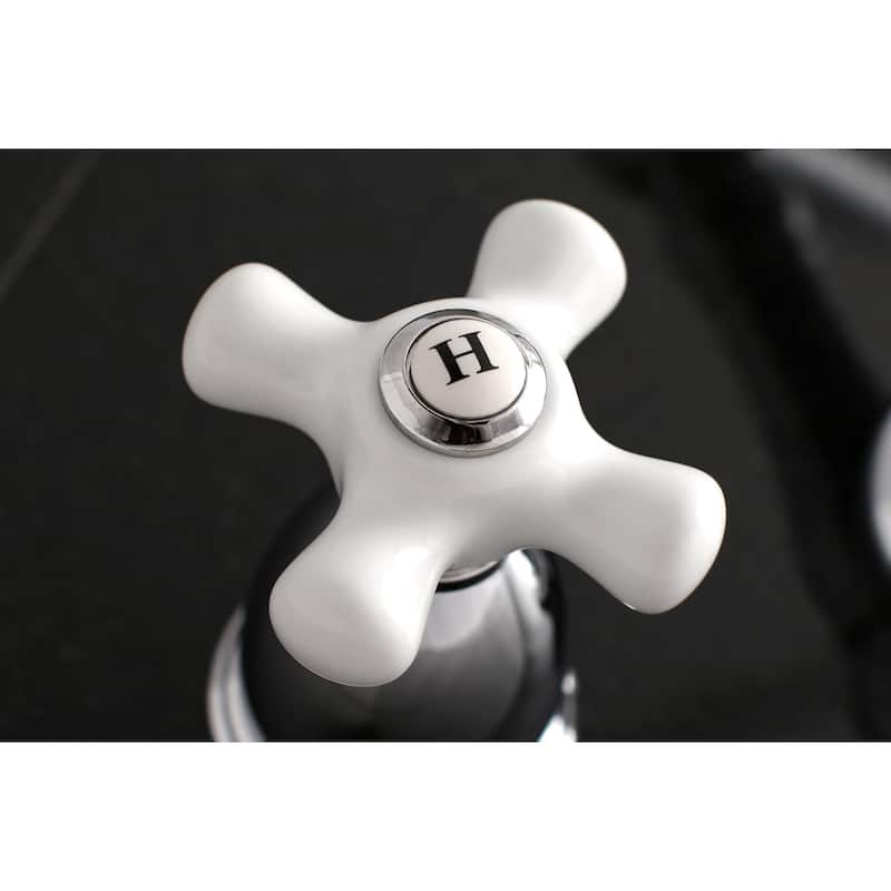 Heritage 3-Hole Wall Mount Roman Tub Faucet in Polished Brass
