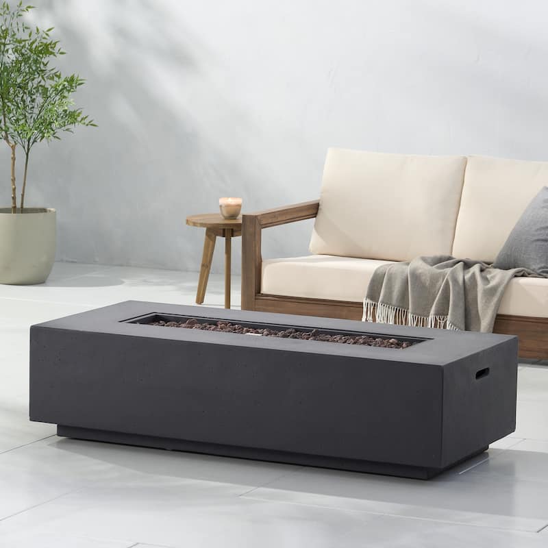 Christopher Knight Home Aidan Outdoor 50,000 BTU Rectangular Fire Pit (Tank Holder Not Included)