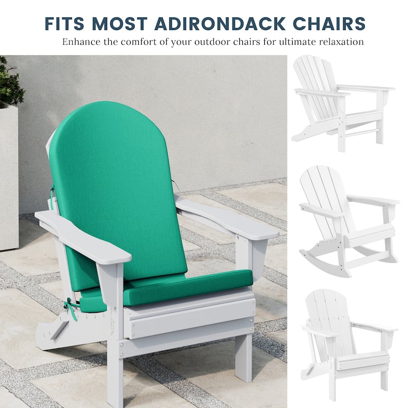 Laguna All Weather Poly Outdoor Adirondack Chair Seat And Back Cushion (Cushions Only)