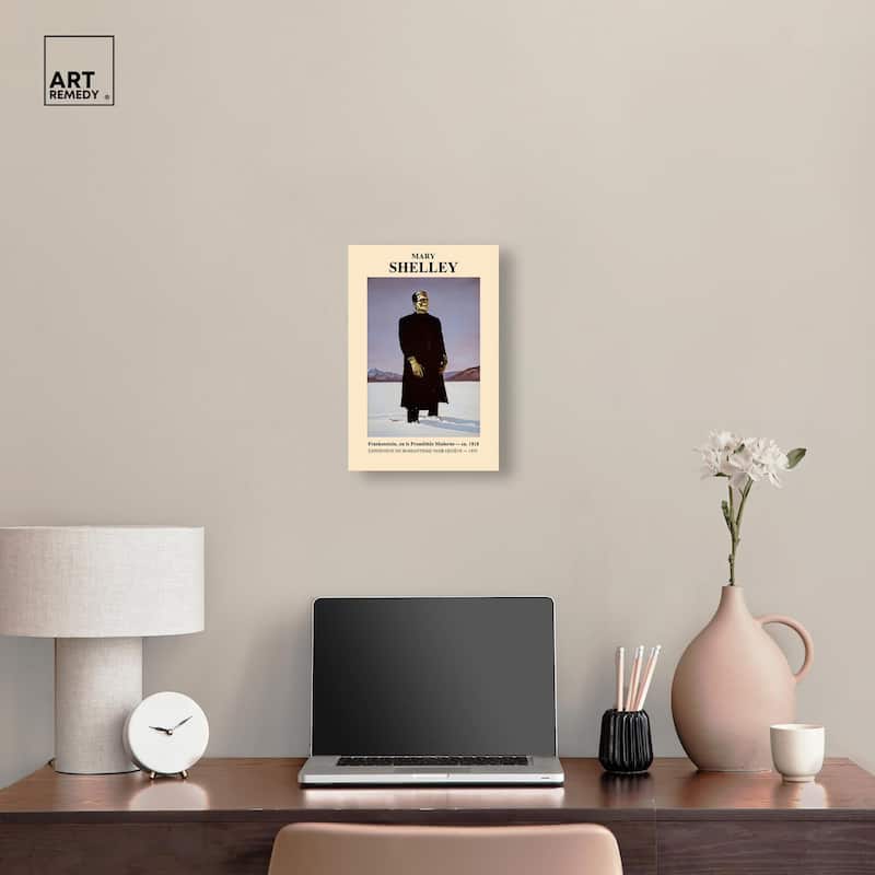 Mary Shelley's Monster Canvas by Art Remedy, Gallery Wrapped