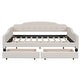 preview thumbnail 6 of 9, Full Size Upholstered Tufted Daybed with 2 Storage Drawers, Children Room Guest Room Sofa Bed Wood Slats Support, Beige
