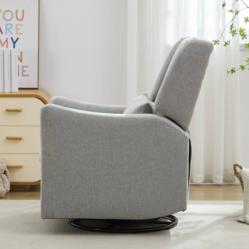 Wingback Swivel Rocker Recliner Chair, Glider Rocker Recliner, Rocking Chair Nursery for Living Room Bedroom Apartment