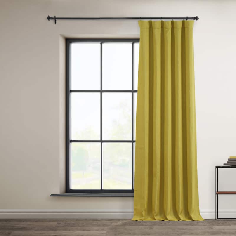 Exclusive Fabrics Faux Linen Room Darkening Curtain (1 Panel)