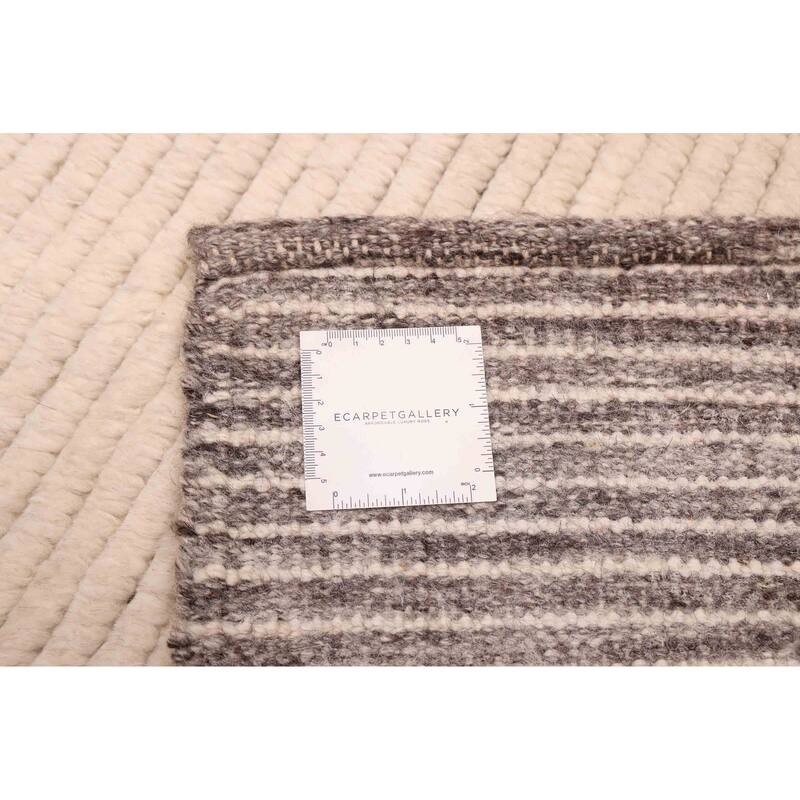 ECARPETGALLERY Hand-knotted Looma Cream Wool Rug - 8'0 x 9'11