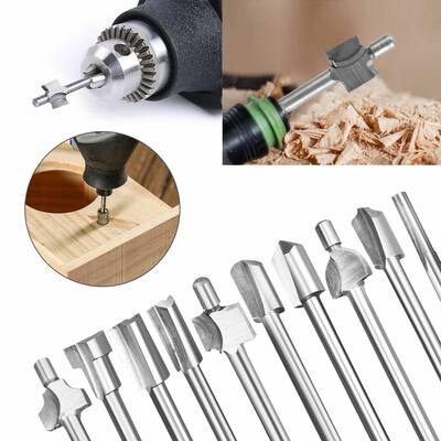 15 Pcs Rotary Multi-Tool Cutting Set with Router Drill Bits
