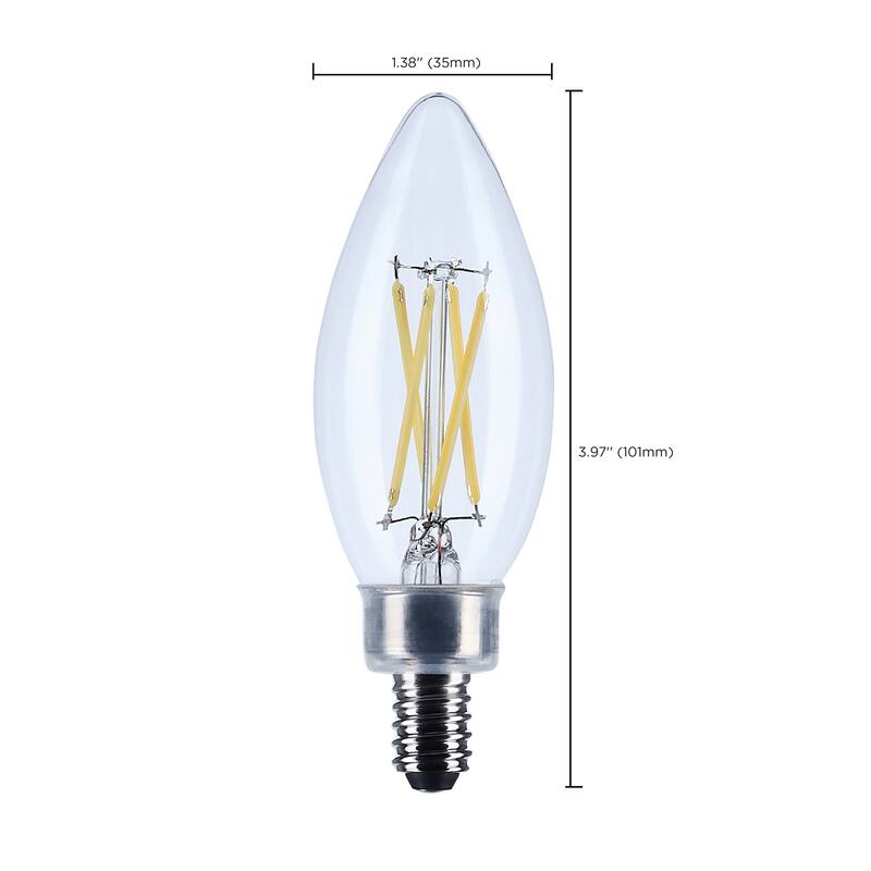 5.5 Watt B11 LED Candelabra Base Clear 3000K CCT 120 Volt 10-pk