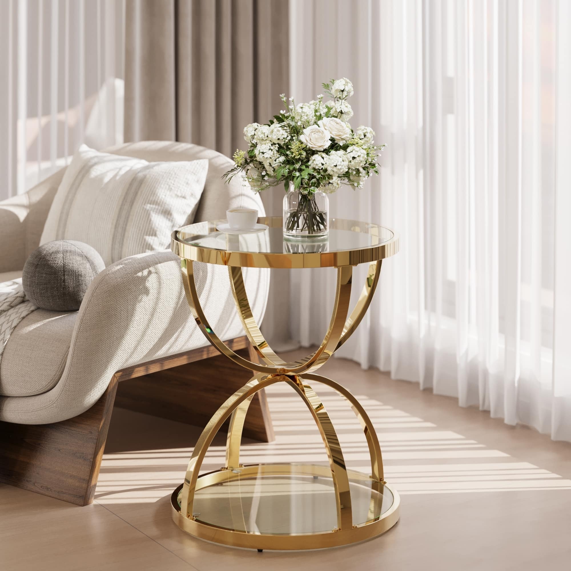 Option Clear+Gold(19.69" Round)