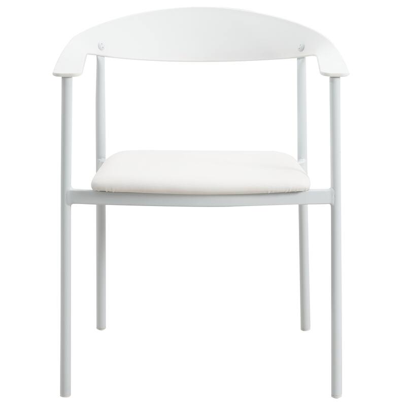 Leather Dining Chair with Stainless Steel Frame Set of 2 Kora Series