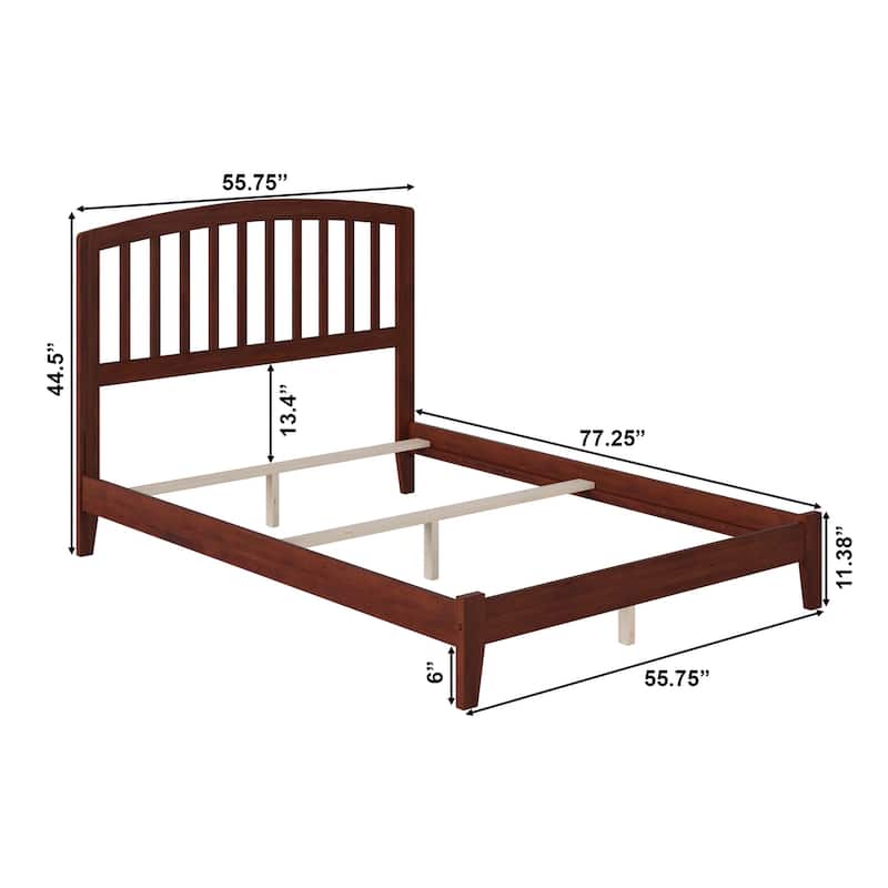 Richmond Full Foundation Bed Frame in Walnut