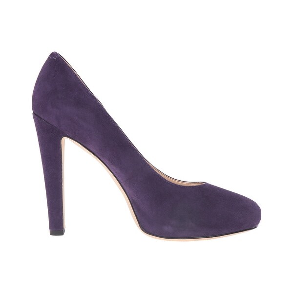 purple closed toe heels