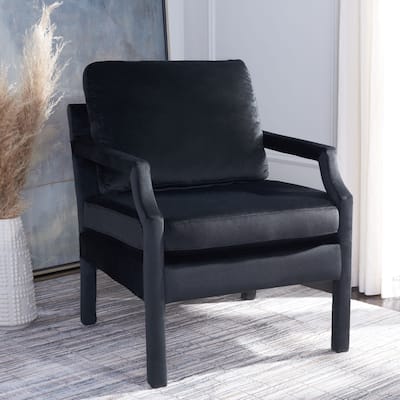 SAFAVIEH Genoa Upholstered Velvet Arm Chair - 25.8" W x 29.1" L x 35" H