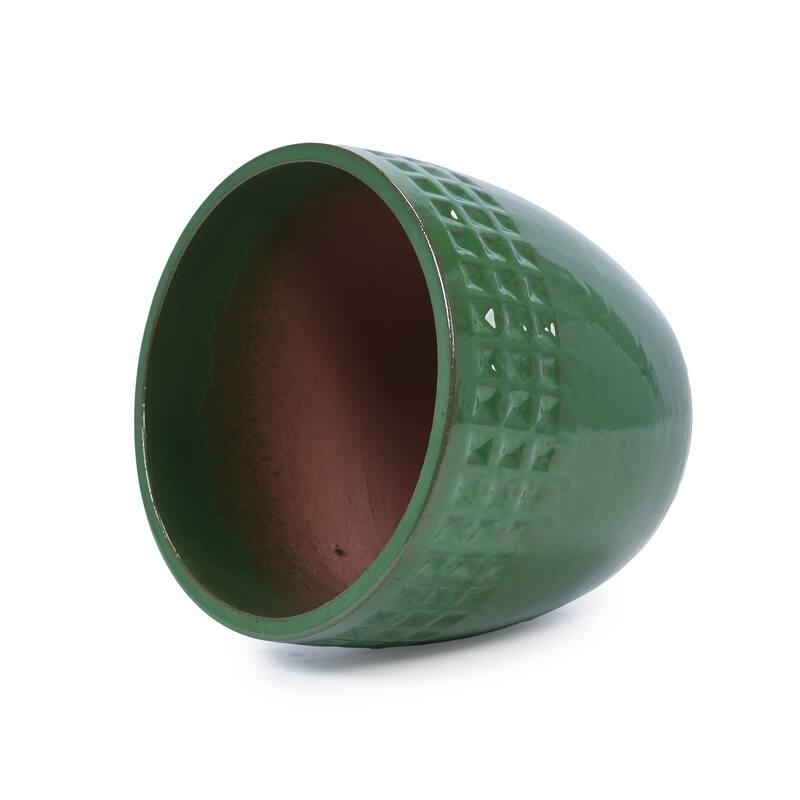 Anmytek Handmade Ceramic Planter Set of 3 for Orchids Succulents