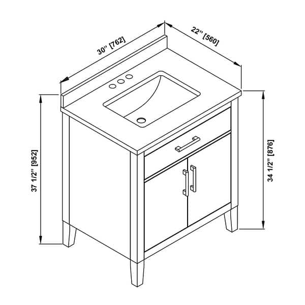 Ove Decors Diya 30 in. Single Sink Bathroom Vanity in Sage Green