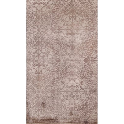 All-Over Geometric Modern Indian Accent Rug Handmade Wool Carpet - 2'0"x 3'9"