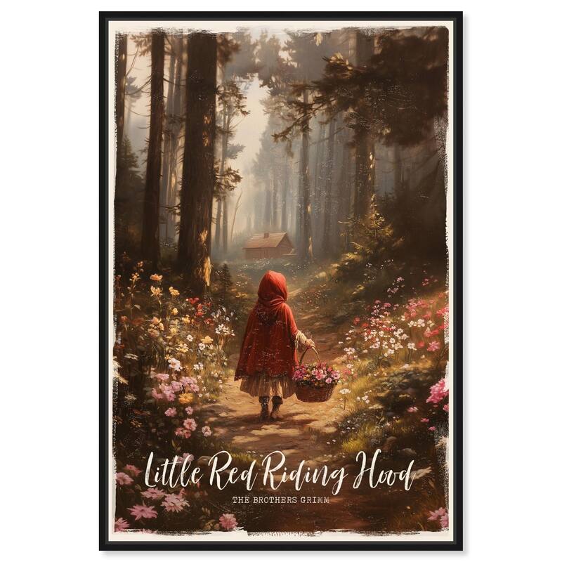 Classic Red Riding Hood Canvas by Art Remedy - Black - 10" x 15"